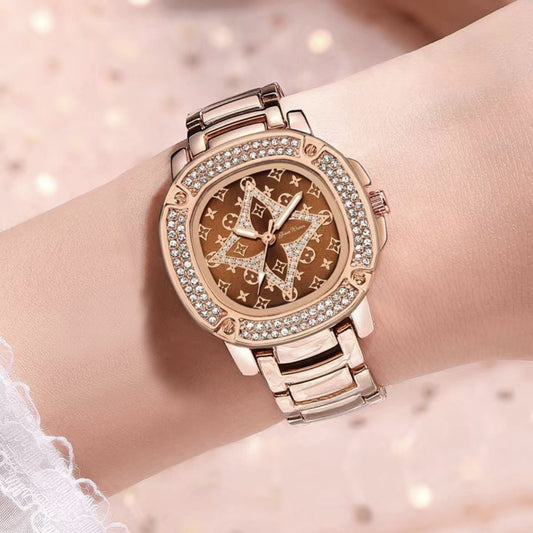 Bling Rhinestones Crystal Rose Gold Luxury Watch