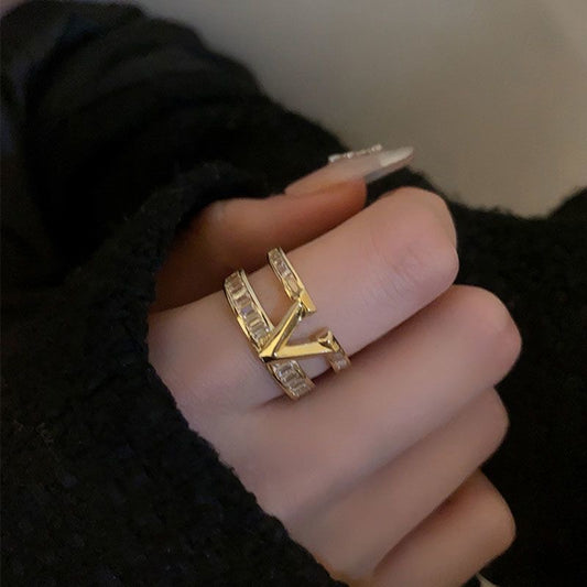 14k Gold Plated Moissanite Diamond Ring